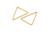 Gold Triangle Charm, 12 Gold Plated Brass Open Triangle Ring Charms (20x26x1mm) Bs 1026 Q0630