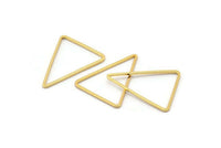 Gold Triangle Charm, 12 Gold Plated Brass Open Triangle Ring Charms (20x26x1mm) Bs 1026 Q0630