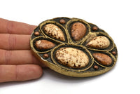 Vintage Belt Buckle, 1 Vintage Handcraft Belt Buckle (91x75mm) - Made In Germany BS 1319