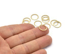 Brass Circle Connector, 50 Raw Brass Circle Rings, Findings (12x0.80mm) A2577