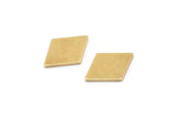 Brass Diamond Blank, 8 Raw Brass Diamond Blanks, Stamping Blanks (17x12x0.90mm) A2582