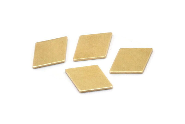 Brass Diamond Blank, 8 Raw Brass Diamond Blanks, Stamping Blanks (17x12x0.90mm) A2582