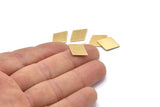 Brass Diamond Blank, 8 Raw Brass Diamond Blanks, Stamping Blanks (17x12x0.90mm) A2582