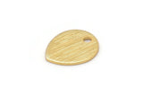 Gold Drop Charm, 6 Textured Gold Plated Brass Drop Charms With 1 Hole, Stamping Blanks (12x0.70mm) M01851