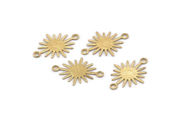 Pirinç Sunny Konnektör, 2 Döngülü 100 Ham Pirinç Dokulu Sunny Konnektör (18x13x0,50 mm) D0733