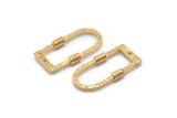 D Şekilli Halkalar, 1 Delikli 2 Altın Kaplama Pirinç Çekiçlenmiş Dokulu D Şekilli Konnektör, Halkalar (29x15x1,3 mm) BS 1874 Q0569