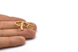 Brass Moon Ring, Raw Brass 4 Claw Ring For Natural Stones N1026