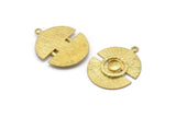 Brass Moon Charm, Raw Brass Half Moon Charms With 1 Loop, Pendants, Earrings (32x25x0.80mm) N0724