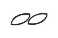 Black Marquise Ring , 100 Oxidized Brass Black Marquise Ring, Connector, Charms  (11x22x0.90mm) D0042 S478