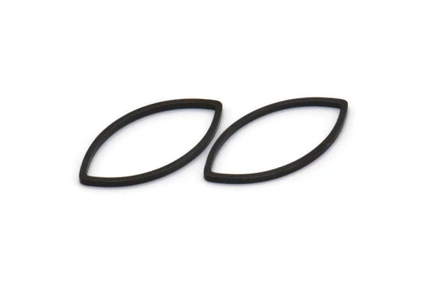 Black Marquise Ring , 100 Oxidized Brass Black Marquise Ring, Connector, Charms  (11x22x0.90mm) D0042 S478