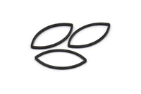 Black Marquise Ring , 100 Oxidized Brass Black Marquise Ring, Connector, Charms  (11x22x0.90mm) D0042 S478