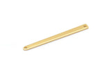 Altın Kolye Çubuğu, 2 Delikli 8 Altın Kaplama Pirinç Dikdörtgen Tılsım, Kolye Uçları, Bulgular (35x3x0,80 mm) M02378