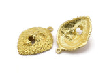Brass Lion Charm, 2 Raw Brass Lion Charms With 1 Loop, Pendants, Findings (31x23mm) N1945