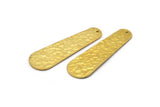 Hammered Boho Earring Finding, Hammered Raw Brass Geometric Boho Blanks With 1 Hole, Earring Findings (44x13x8x1mm) N0132