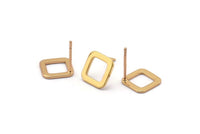 Altın Pırlanta Küpe, 6 Altın Kaplama Pirinç Pırlanta Küpe Direği, Kolye Uçları, Bulgular (10x0,80 mm) E349 Q0519