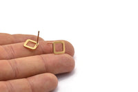 Altın Pırlanta Küpe, 6 Altın Kaplama Pirinç Pırlanta Küpe Direği, Kolye Uçları, Bulgular (10x0,80 mm) E349 Q0519