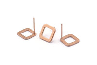 Gül Altın Pırlanta Küpe, 6 Gül Altın Kaplama Pirinç Pırlanta Küpe Direği, Kolye Uçları, Bulgular (10x0,80 mm) E349 Q0519