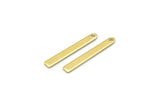 Brass Rectangle Charm, Raw Brass Rectangle Charms With 1 Hole, Stamping Blanks, Necklace Charm