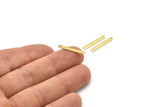Brass Rectangle Charm, Raw Brass Rectangle Charms With 1 Hole, Stamping Blanks, Necklace Charm