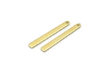 Brass Rectangle Charm, Raw Brass Rectangle Charms With 1 Hole, Stamping Blanks, Necklace Charm