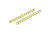 Brass Rectangle Charm, Raw Brass Rectangle Charms With 2 Holes, Stamping Blanks, Necklace Charm