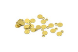 Brass Cabochon Tag, 250 Raw Brass Cabochon Tags , Stamping Tags  (4.5mm) A0216