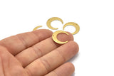 Brass Moon Charms, 24 Raw Brass Crescent Moon Charms With 1 Hole, Pendants, Earrings, Findings (18x16.5x4.5x1mm) BS 2060