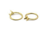 Claw Ring Setting, Raw Brass 3 Claw Ring Blanks For Stones N1956