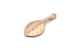 Rose Gold Leaf Pendant, 2 Rose Gold Plated Leaf Charms (27x13mm) N0366 Q0208