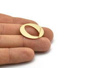 Gold Round Earring, 4 Gold Plated Brass Circle Stud Earrings (25x0.80mm) D1109 A1256