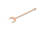 Rose Gold Moon Charm, 8 Rose Gold Plated Brass Crescent Charms With 1 Loop (40x9x0.80mm) M02037