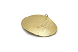 Gold Wavy Charm, 4 Gold Plated Brass Textured Charms With 1 Loop, Earrings, Pendants, Findings (20x25x0.50mm) D0574