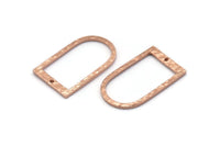 D Şekilli Halkalar, 1 Delikli 3 Gül Altın Kaplamalı Pirinç D Şekilli Bağlantı Elemanı, Halkalar (29x17x1,3 mm) BS 1875 Q0570