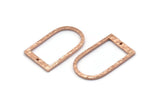 D Şekilli Halkalar, 1 Delikli 3 Gül Altın Kaplamalı Pirinç D Şekilli Bağlantı Elemanı, Halkalar (29x17x1,3 mm) BS 1875 Q0570