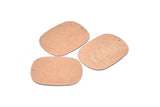 Rose Gold Military Tag, 4 Rose Gold Plated Brass Textured Stamping Blanks With 1 Hole , Earrings, Findings (27x20x0.50mm) D0681