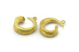 Brass Horn Charm, Raw Brass Horn Charms With 1 Loop, Earrings, Findings (24x19x7mm) N1032