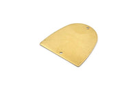 D Şeklinde Tılsım, 2 Delikli 24 Ham Pirinç D Şeklinde Bağlantı Parçası, Küpeler, Bulgular (20x20x0,50 mm) D0806