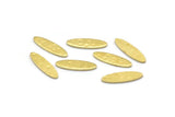 Brass Marquise Blank, 50 Hammered Raw Brass Oval Blanks, Stamping Blanks (14x4x0.80mm) M02812