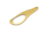 Brass Irregular Charm, 8 Raw Brass Irregular Shape Charm Earrings With 1 Hole, Findings (43x14x1mm) D840