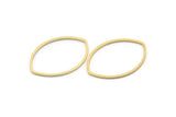Gold Marquise Ring, 8 Gold Plated Brass Marquise Ring, Connectors, Charms (22x31x1mm) D1300 Q0938