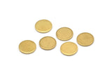 Brass Round Tag, 24 Raw Brass Round Stamping Blanks Without Hole, Findings (10x1mm) D861