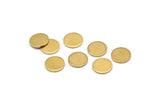 Brass Round Tag, 24 Raw Brass Round Stamping Blanks Without Hole, Findings (10x1mm) D861