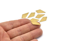 Brass Diamond Charm, 24 Raw Brass Rhombus Stamping Blanks With 1 Hole, Earrings, Findings (20x10x0.80mm) D854