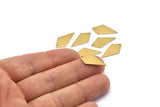 Brass Diamond Charm, 24 Raw Brass Rhombus Stamping Blanks With 1 Hole, Earrings, Findings (20x10x0.80mm) D854