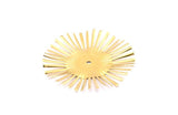 Cabochon Prong Setting, 4 Raw Brass Cabochon Prong Settings, Connectors, Charms, Findings (52mm) D884