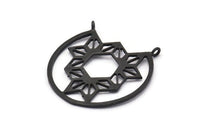 Siyah Kolye, 2 Dokulu Oksitlenmiş Siyah Kolye, 2 Döngü, Tılsımlar, Bulgular (34x1mm) BS 2065 H1345