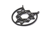 Siyah Kolye, 2 Dokulu Oksitlenmiş Siyah Kolye, 2 Döngü, Tılsımlar, Bulgular (34x1mm) BS 2065 H1345