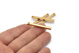 Minimalist Bar Kolye, 3 Altın Kaplama Pirinç Çubuk, Kolye, Küpe Aksesuarları (3x3x35mm) D0241 Q0607