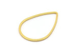 Gold Drop Connector, 6 Gold Plated Drop Connectors (32x22x1mm) Bs 1140 Q0323