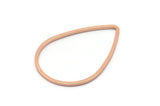 Rose Gold Drop Connector, 6 Rose Gold Plated Drop Connectors (32x22x1mm) Bs 1140 Q0323